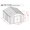 Arrow 12x14 Select Steel Storage Shed - Blue Grey (SCG1214BG) Arrow 12x14 Select Steel Storage Shed - Blue Grey (SCG1214BG)
