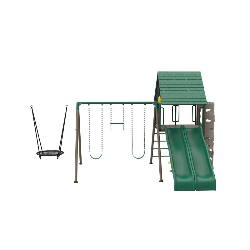 Lifetime Big Stuff Two-Slide Swing Set with Clubhouse (91079) Lifetime Big Stuff Two-Slide Swing Set with Clubhouse (91079)