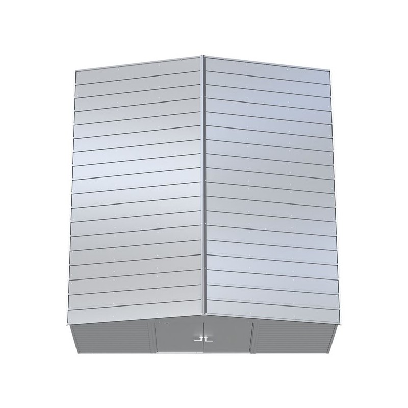 Arrow 14x14 Select Steel Storage Shed - Flute Grey (SCG1414FG)