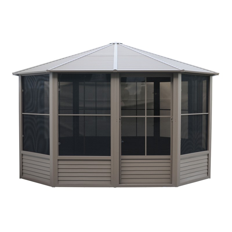 Gazebo Penguin Florence - Solarium 12x12 Metal Roof - Sand (41212MR-12)