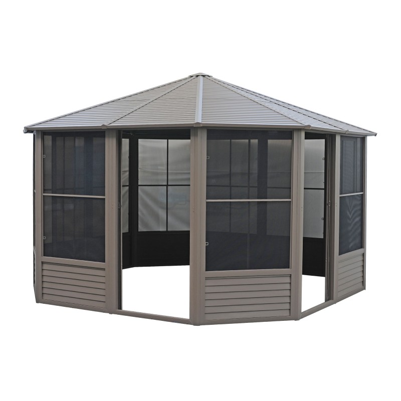 Gazebo Penguin Florence - Solarium 12x12 Metal Roof - Sand (41212MR-12)