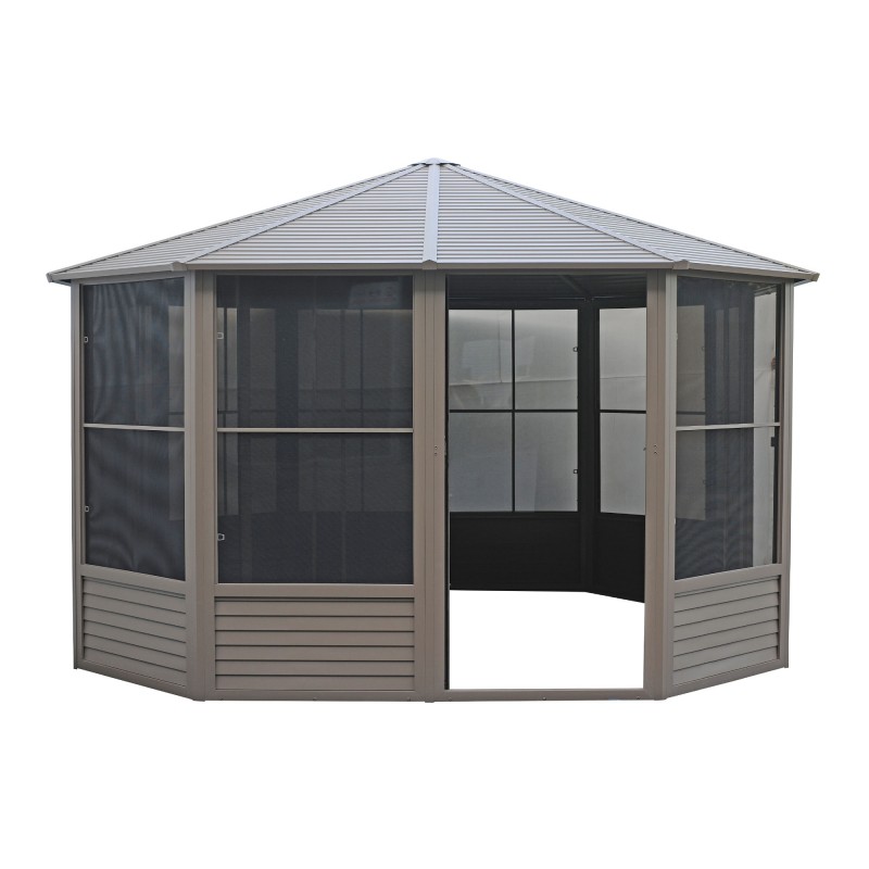 Gazebo Penguin Florence - Solarium 12x12 Metal Roof - Sand (41212MR-12)