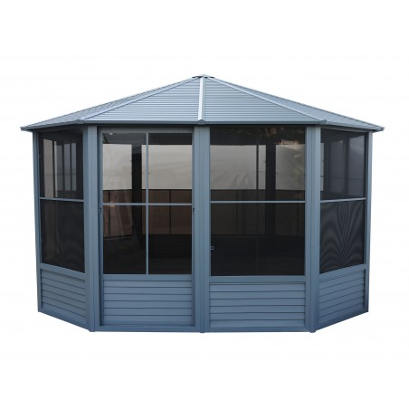 Gazebo Penguin Florence - Solarium 12x12 Metal Roof - Gray (41212MR-32)