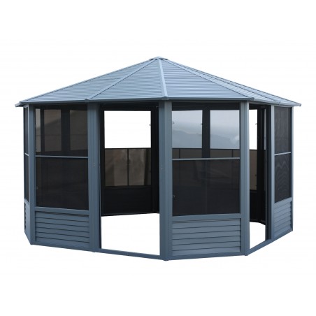 Gazebo Penguin Florence - Solarium 12x12 Metal Roof - Gray (41212MR-32)