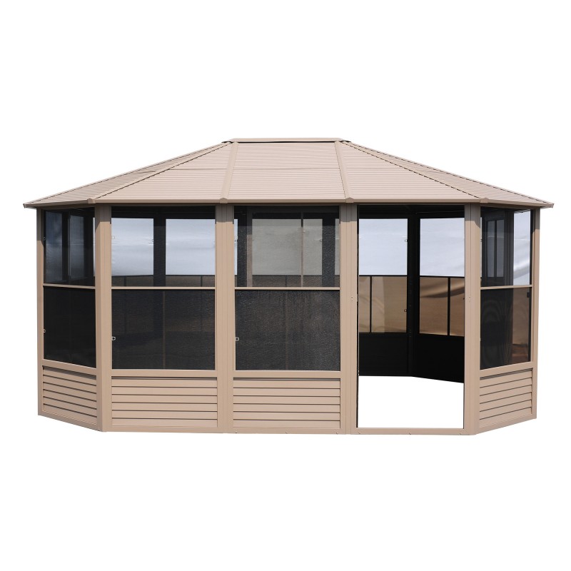 Gazebo Penguin Florence - Solarium 12x15 Metal Roof - Sand (41215MR-12)