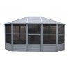 Gazebo Penguin Florence - Solarium 12x15 Metal Roof - Gray (41215MR-32) Gazebo Penguin Florence - Solarium 12x15 Metal Roof - Gray (41215MR-32)