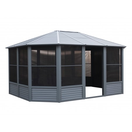 Gazebo Penguin Florence - Solarium 12x15 Metal Roof - Gray (41215MR-32) Gazebo Penguin Florence - Solarium 12x15 Metal Roof - Gray (41215MR-32)