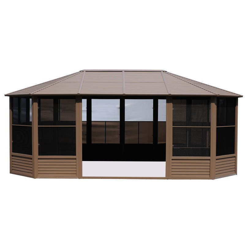 Gazebo Penguin Florence - Solarium 12x18 Metal Roof - Sand (41218MR-12)