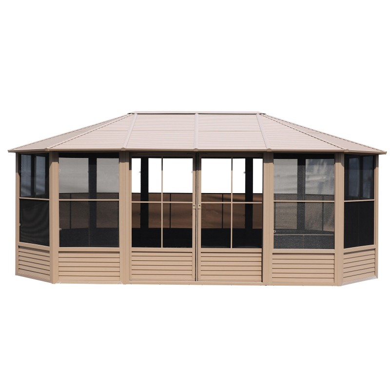 Gazebo Penguin Florence - Solarium 12x18 Metal Roof - Sand (41218MR-12)