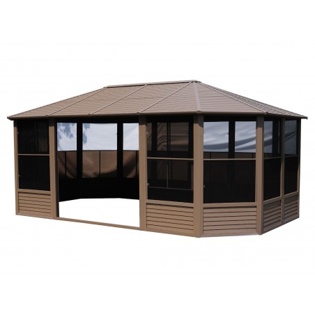 Gazebo Penguin Florence - Solarium 12x18 Metal Roof - Sand (41218MR-12)