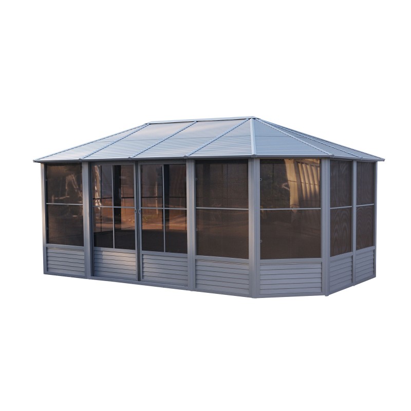 Gazebo Penguin Florence - Solarium 12x18 Metal Roof - Gray (41218MR-32)