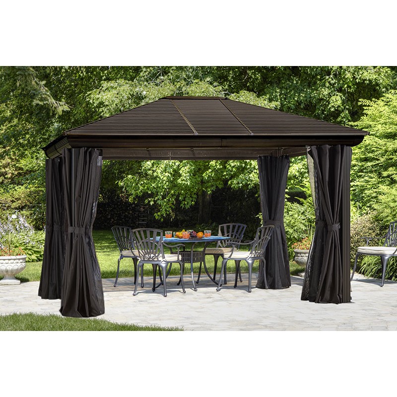 Gazebo Penguin Venus - Gazebo 10x14 Metal Roof - Brown (43204MR-22)