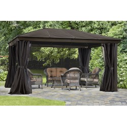 Gazebo Penguin Venus - Gazebo 12x14 Metal Roof - Brown (43224MR-22)