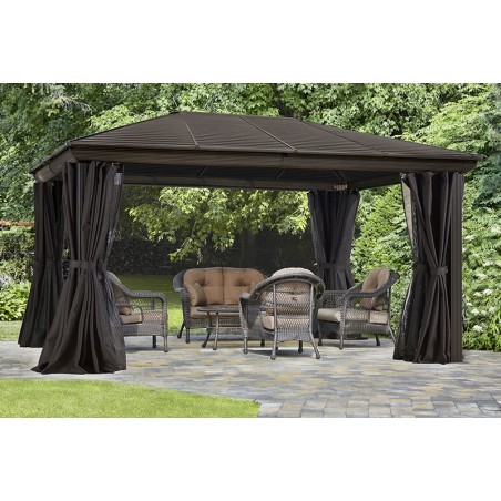 Gazebo Penguin Venus - Gazebo 12x14 Metal Roof - Brown (43224MR-22)