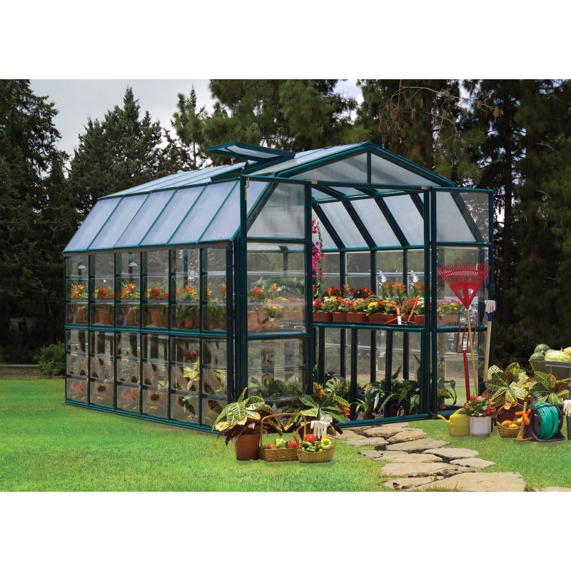 Palram - Canopia 8x12 Grand Gardener 2 Greenhouse - Clear (HG7212C)
