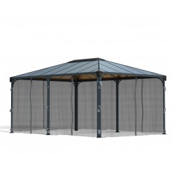 Palram - Canopia Martinique 5000/Milano 4300 Gazebo Netting Set - Gray (HG1069)