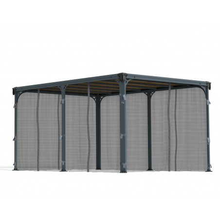 Palram - Canopia Martinique 5000/Milano 4300 Gazebo Netting Set - Gray (HG1069)