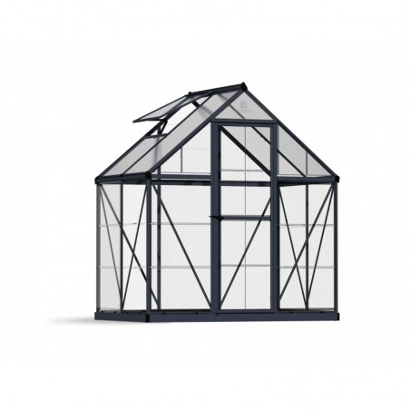 Palram - Canopia 6x4 Hybrid  Greenhouse Kit - Gray (HG5504Y)