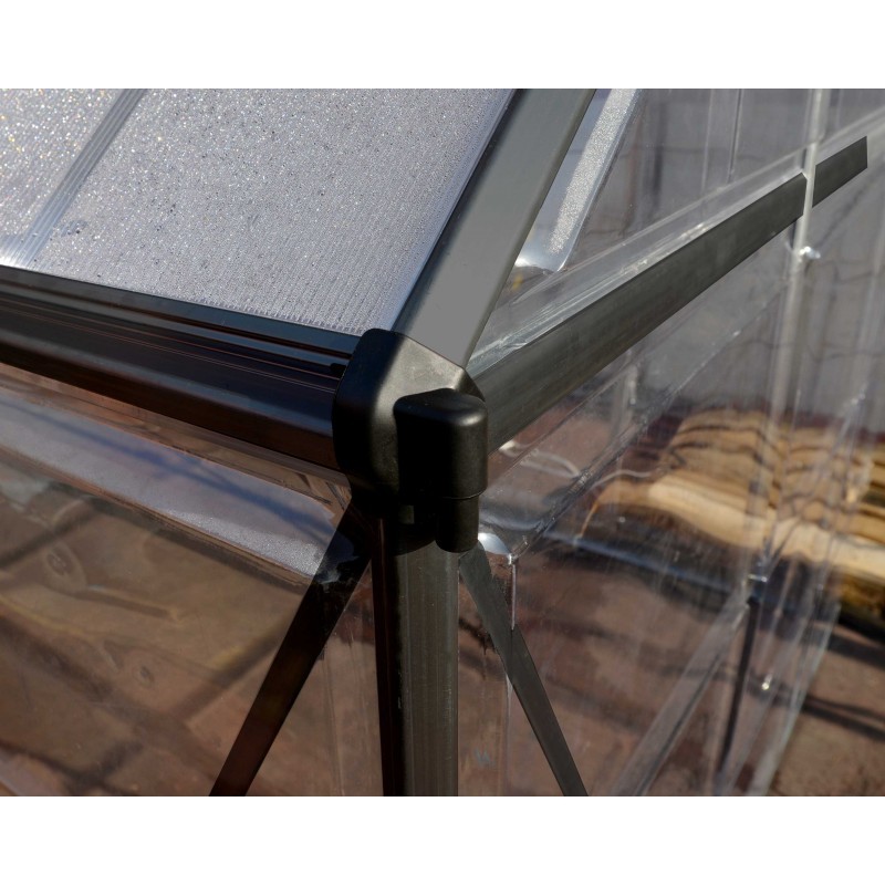 Palram - Canopia 6x8 Hybrid Outdoor Greenhouse Kit - Gray (HG5508Y)