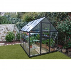 Palram - Canopia 6x8 Hybrid Outdoor Greenhouse Kit - Gray (HG5508Y)