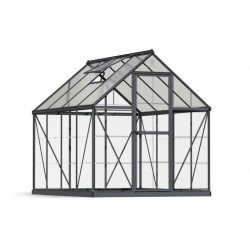 Palram - Canopia 6x8 Hybrid Outdoor Greenhouse Kit - Gray (HG5508Y)