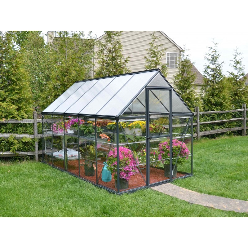 Palram - Canopia Hybrid 6' x 10' Greenhouse Kit - Gray (HG5510Y)