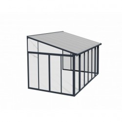 Palram - Canopia SanRemo 10' x 18' Patio Enclosure Kit - Gray/Clear with Screen Doors (6) (HG9072)