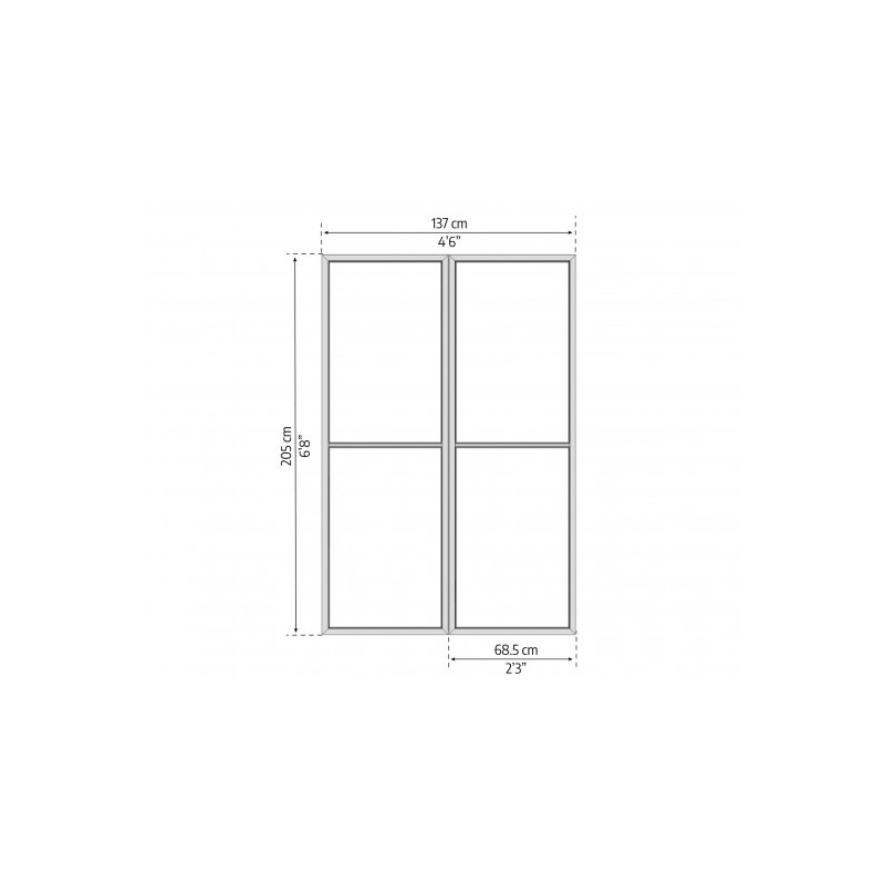 Palram - Canopia SanRemo 10' x 18' Patio Enclosure Kit - Gray/Clear with Screen Doors (6) (HG9072)
