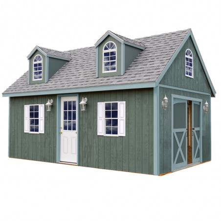 Best Barns Arlington 12x16 Wood Storage Shed Kit (arlington_1216)