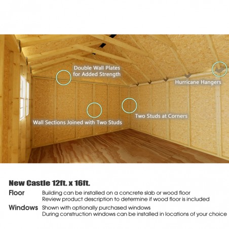 Best Barns Crafter’s Connection 12x16 Wood Shed Best Barns Crafter’s Connection 12x16 Wood Shed
