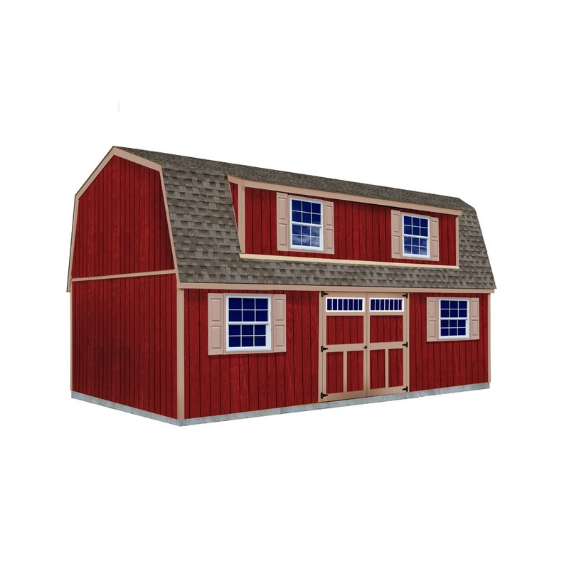 Best Barns Ravenna 16x28 Wood Storage Shed Kit (ravenna_1628)