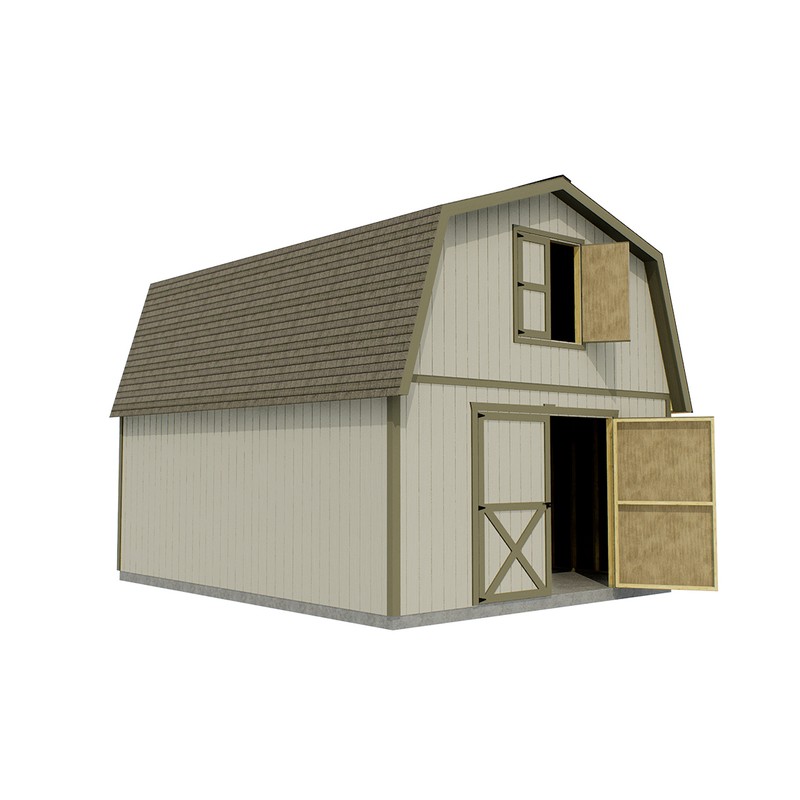 Best Barns Roanoke 16x28 Wood Storage Shed Kit (roanoke1628)