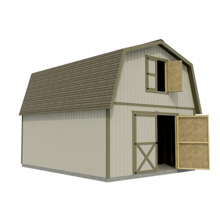 Best Barns Roanoke 16x28 Wood Storage Shed Kit (roanoke1628)