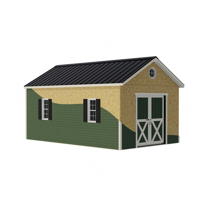 Best Barns South Dakota 12x16 Vinyl Siding Wood Shed Kit (southdakota_1216)
