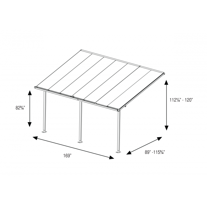 Palram Feria 10x14 Patio Cover Kit - White (HG9314)