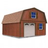 Best Barns Maker's Loft 16x28 XL Pre-cut Garage Kit w/ Full Second Floor + Stairs (MLOFND28)