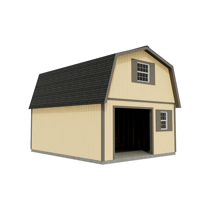 Best Barns Maker's Loft 16x28 XL Pre-cut Garage Kit w/ Full Second Floor + Stairs (MLOFND28)