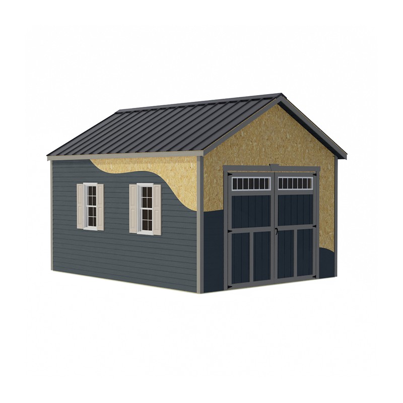 Best Barns Weston 12x16 Wood Garage Kit - All Pre-Cut (weston_1216)