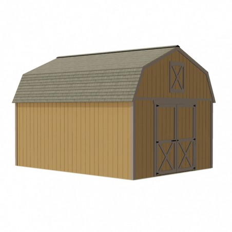 Best Barns Denver 12x16 Wood Storage Shed Building Kit - ALL Pre-Cut (denver_1216)