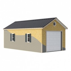 Best Barns Greenbriar 12x16 Wood Garage Shed Kit - ALL Pre-Cut (greenbriar_1216)