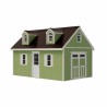 Best Barns Planner's Paradise Elite 12x16 Pre Cut Wood Shed - Transom Doors + Dormer Kit (PPARTD16DR)
