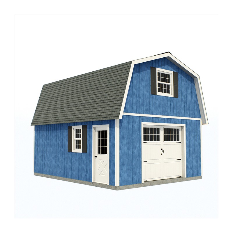 Best Barns Jefferson 16x24 Wood Garage Kit - All Pre-Cut (jefferson_1624)