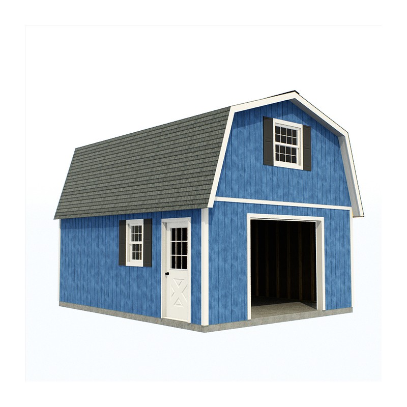 Best Barns Jefferson 16x32 Wood Garage Kit - All Pre-Cut (jefferson_1632)