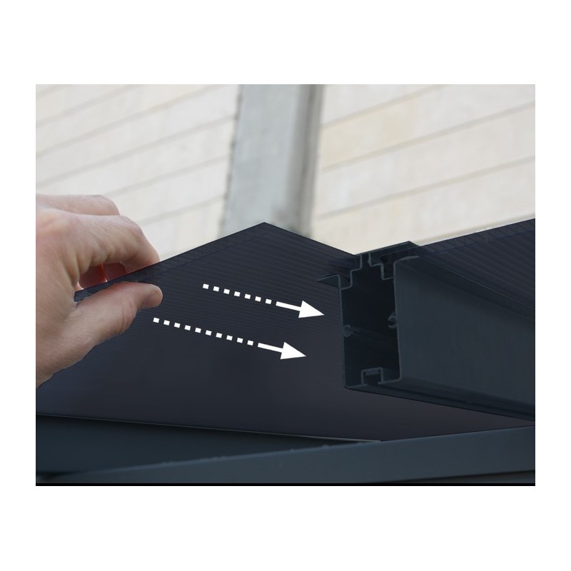 Palram - Canopia 10x30 Sierra Patio Cover - Gray/Gray (HG9082)