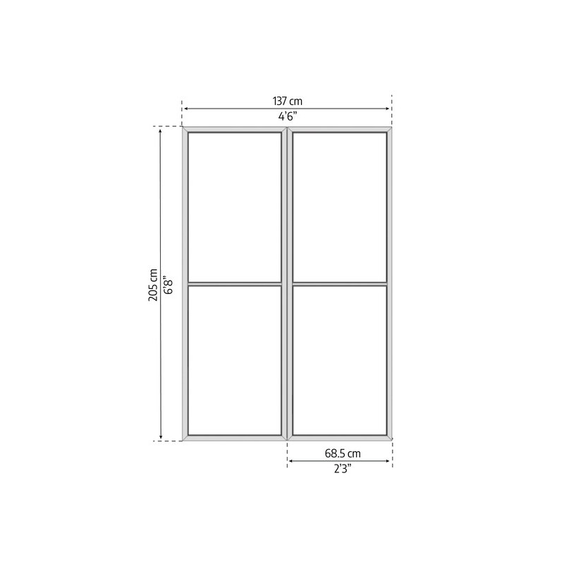 Palram - Canopia SanRemo 10' x 10' Patio Enclosure - White with Screen Doors (6) (HG9074)