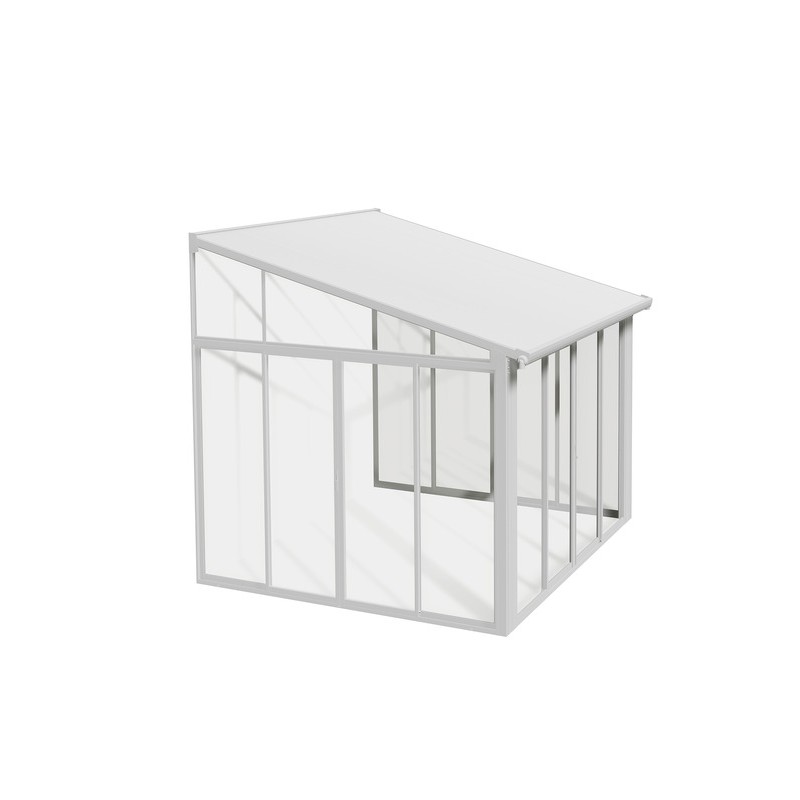Palram - Canopia SanRemo 10' x 10' Patio Enclosure - White with Screen Doors (6) (HG9074)