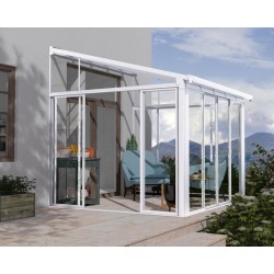 Palram - Canopia SanRemo 10' x 10' Patio Enclosure - White with Screen Doors (6) (HG9074)