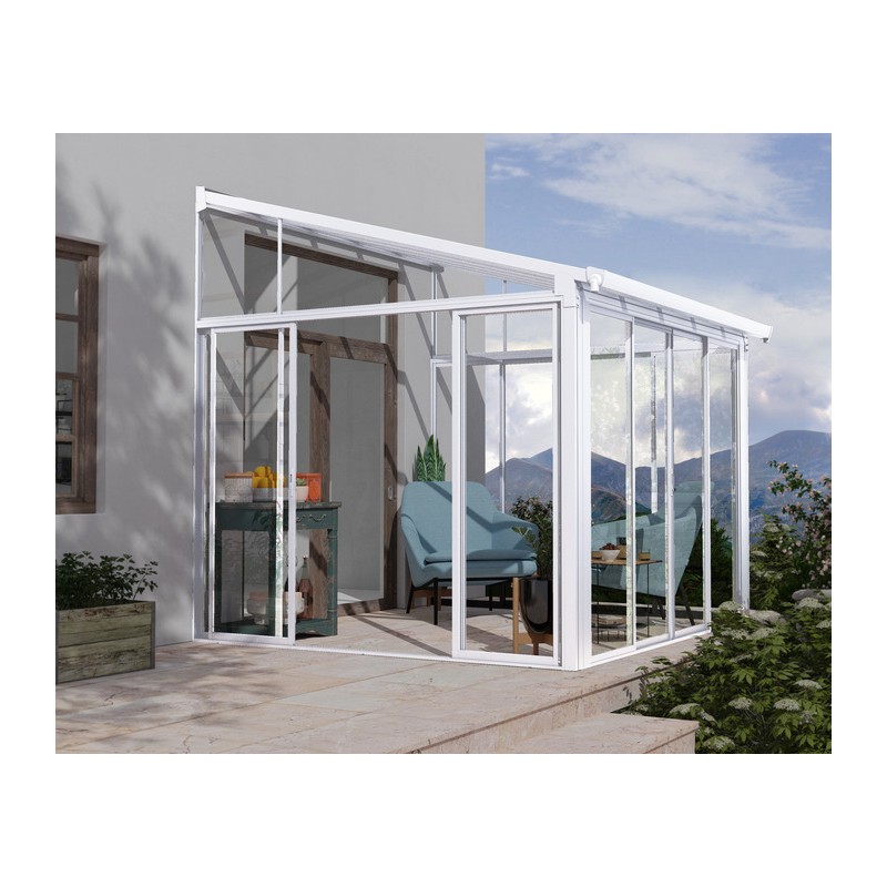 Palram - Canopia SanRemo 10' x 10' Patio Enclosure - White with Screen Doors (6) (HG9074)