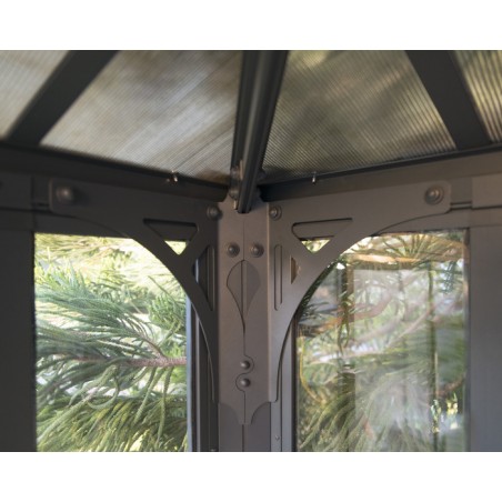 Palram - Canopia Ledro 10x14 Enclosed Gazebo Kit w/ Screen Doors - Gray/Bronze (HG9188) Palram - Canopia Ledro 10x14 Enclosed Gazebo Kit w/ Screen Doors - Gray/Bronze (HG9188)