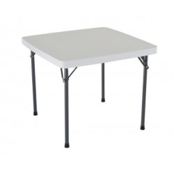 Lifetime Light Commercial 37 in. Square Folding Card Table - White (22315)